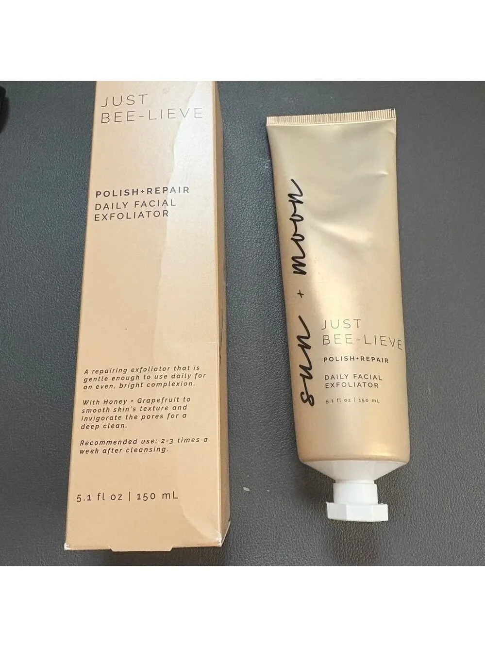 BeautyMark Sun+Moon Just Bee-Lieve Polish+Repair Daily Facial Exfoliator NIB